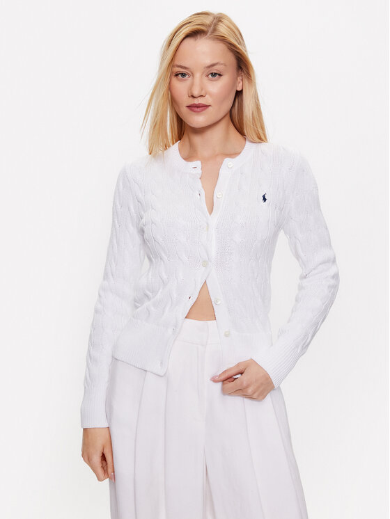 Polo Ralph Lauren Kardigán 211891643001 Biela Regular Fit