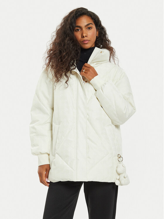 Guess Guess Žieminė striukė V4BL01 WGLW2 Écru Regular Fit