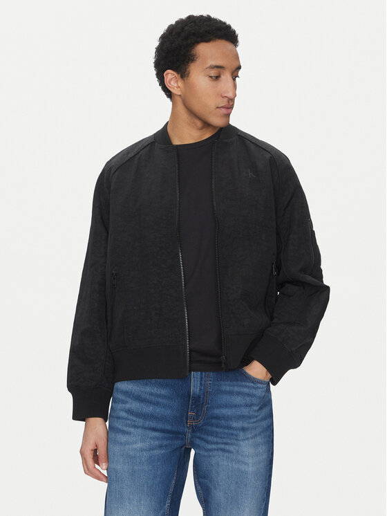 Męska Kurtka bomber Calvin Klein Jeans, Rozmiar XXL, Czarna, J30J322938