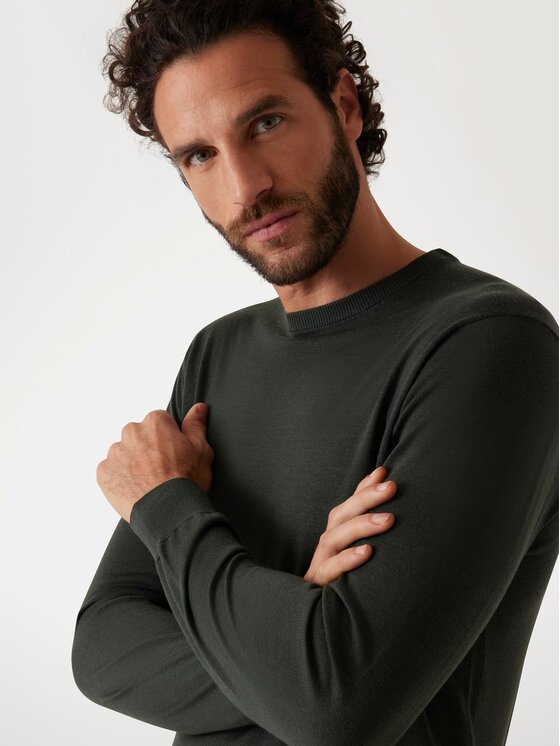 Guess Guess Sweter 170947 Zielony Classic Fit