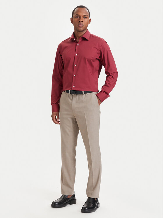BOSS BOSS Srajca 50473265 Rdeča Regular Fit
