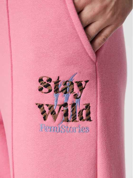 Femi Stories Femi Stories Долнище анцуг Flare Розов Relaxed Fit