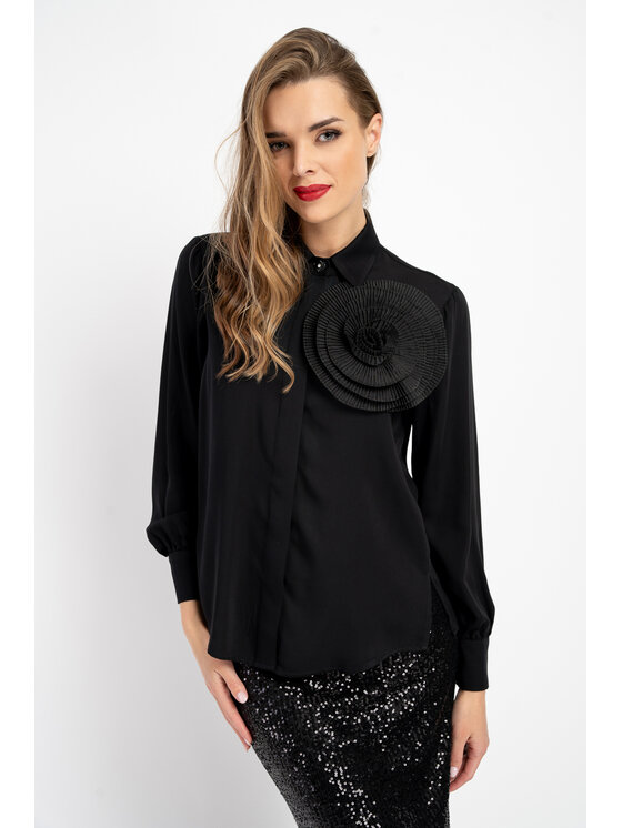 CLICK CLICK Koszula 10-6820 Czarny Custom Fit