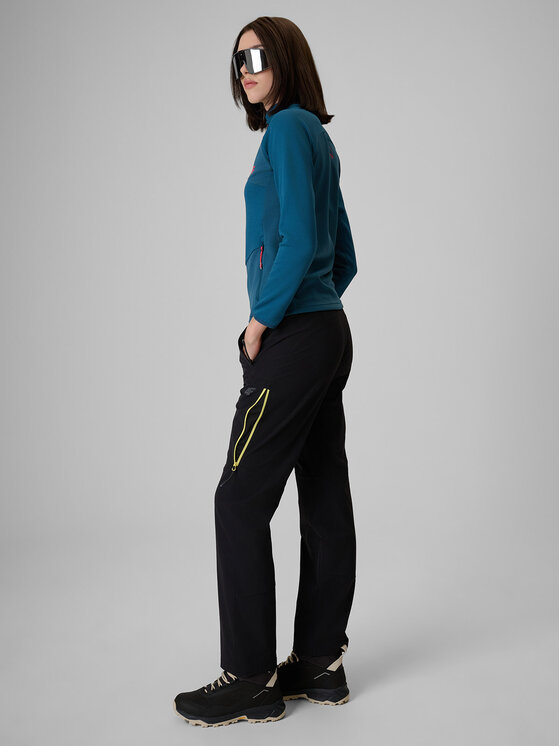 4F 4F Spodnie outdoor TREKKING Czarny Regular Fit