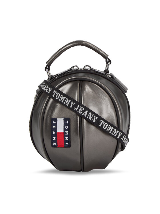 Geantă Tommy Jeans Tjw Heritage B. Ball Bag Metal AW0AW15434 Gri
