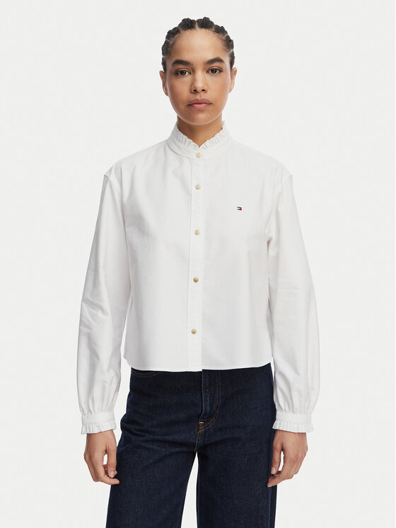 Tommy Hilfiger Tommy Hilfiger Srajca Oxford WW0WW48914 Bela Boxy Fit