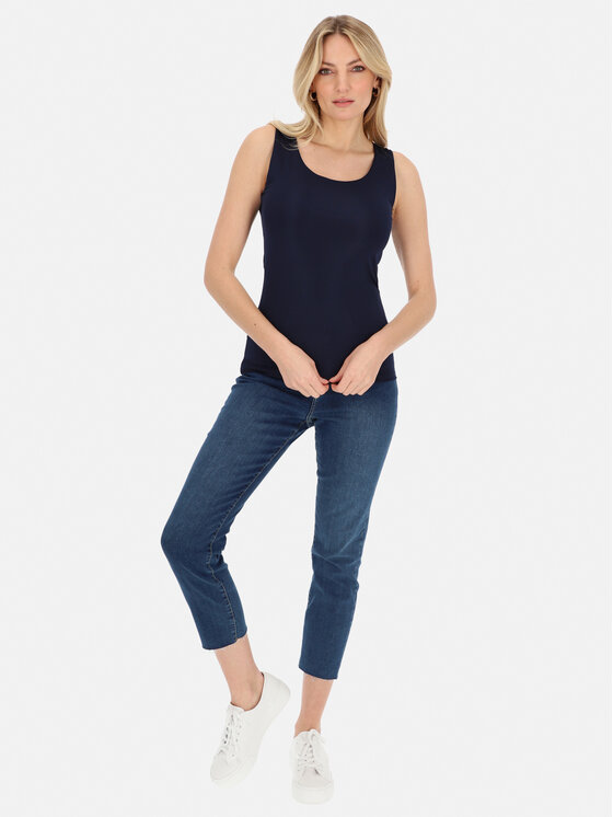 Potis & Verso Potis & Verso Top Elza Granatowy Regular Fit