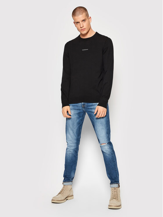 Calvin Klein Jeans Sveter J30J318232 Čierna Regular Fit • Modivo.sk