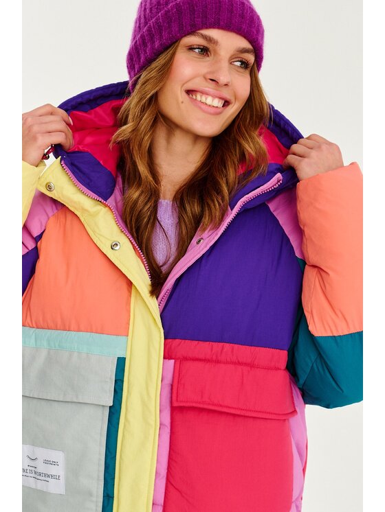 NAOKO NAOKO Kurtka zimowa Tromso Colorblock Kolorowy Regular Fit