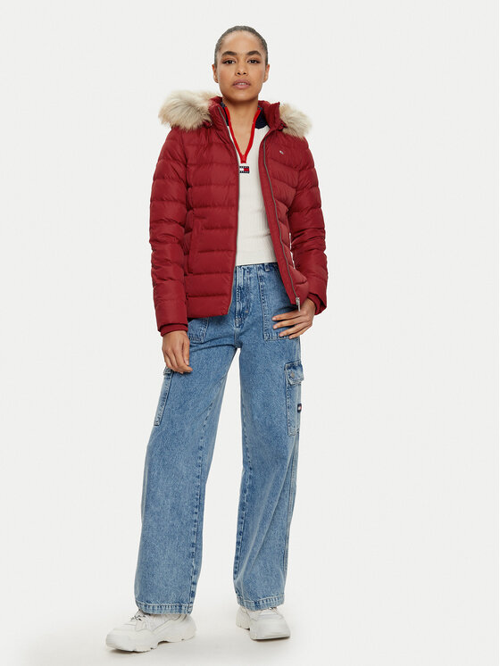 Tommy Jeans Tommy Jeans Pehelykabát Basic DW0DW18312 Piros Slim Fit