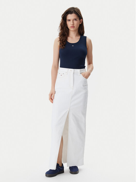 Tommy Jeans Tommy Jeans Fustă de blugi Claire DW0DW20125 Écru Regular Fit