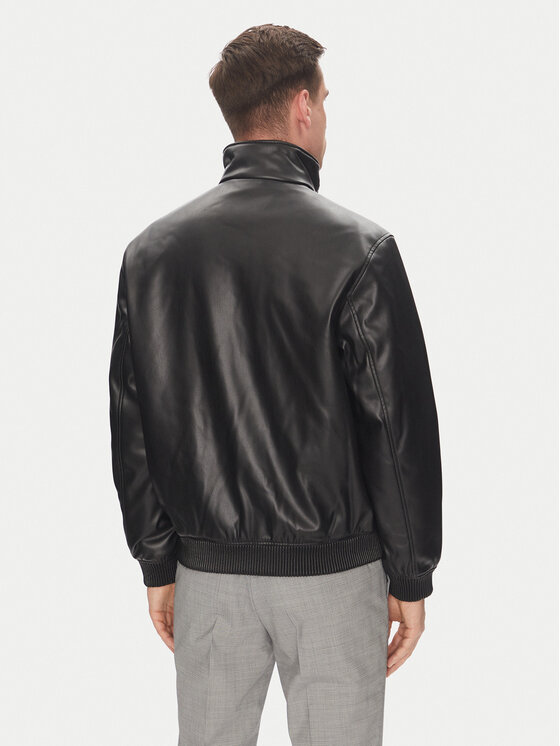 HUGO HUGO Куртка зі штучної шкіри Bono2511 50530772 Чорний Regular Fit