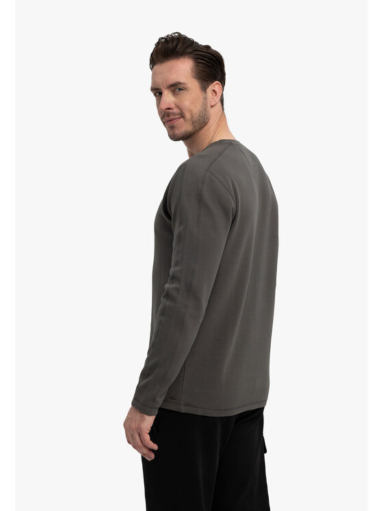 Volcano Volcano Longsleeve L-FAR Szary Regular Fit
