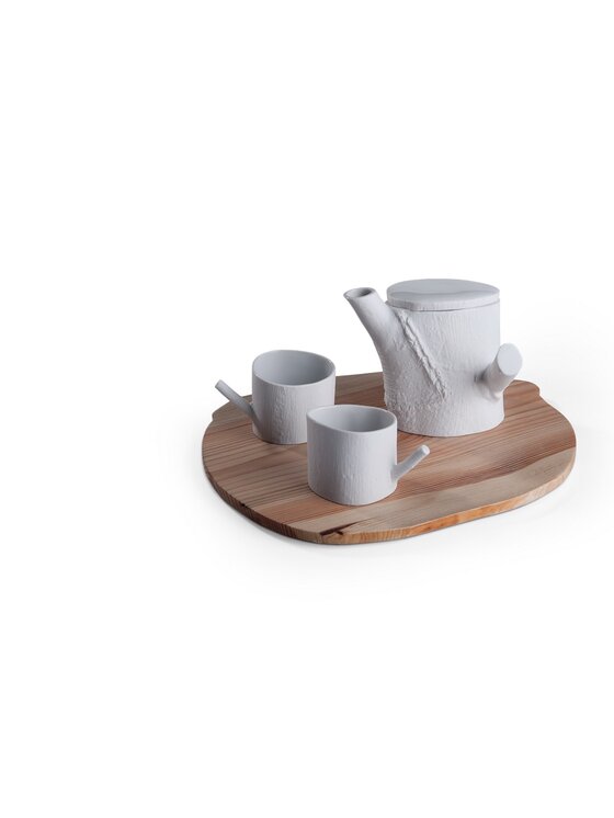 Ćmielów Design Studio Ćmielów Design Studio Zestaw do herbaty Natura Biały