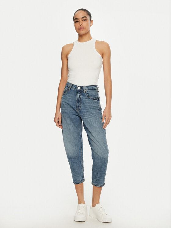 Tommy Jeans Tommy Jeans Blugi DW0DW19768 Albastru Mom Fit