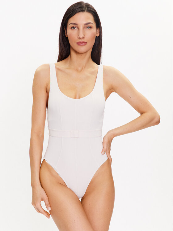 Calvin Klein Swimwear Peldkostīms KW0KW02151 Écru