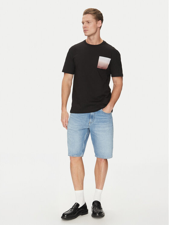 Calvin Klein Calvin Klein T-shirt Ombre Bonded K10K114164 Crna Regular Fit