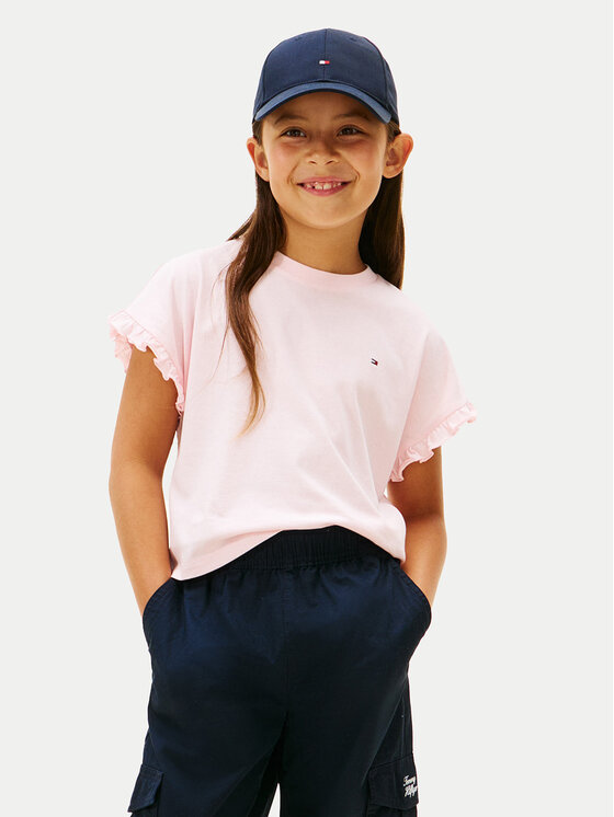 Tommy Hilfiger Tommy Hilfiger T-Shirt KG0KG08970 S Ροζ Regular Fit