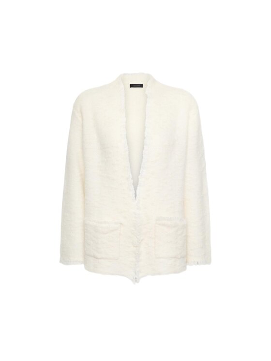 Elena Mirò Elena Mirò Cardigan M490Z000623N002 Bianco Boxy Fit