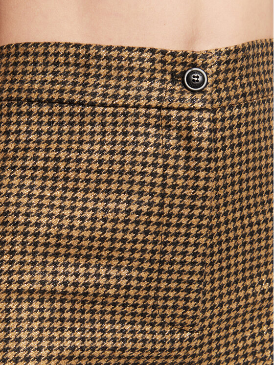 TWINSET TWINSET Spodnie materiałowe 222TT231A Złoty Flare Fit