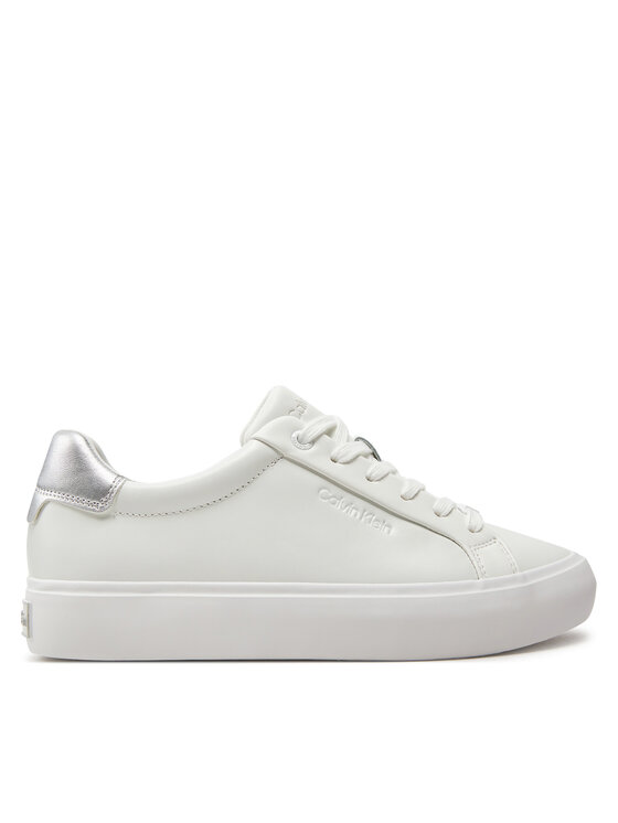 Calvin Klein Tenisice Vulcanized Lace Up Lth HW0HW02134 Bijela