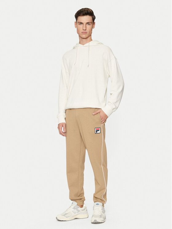 Fila Pantaloni da tuta Lincoln FAM0663 Beige Regular Fit Modivo