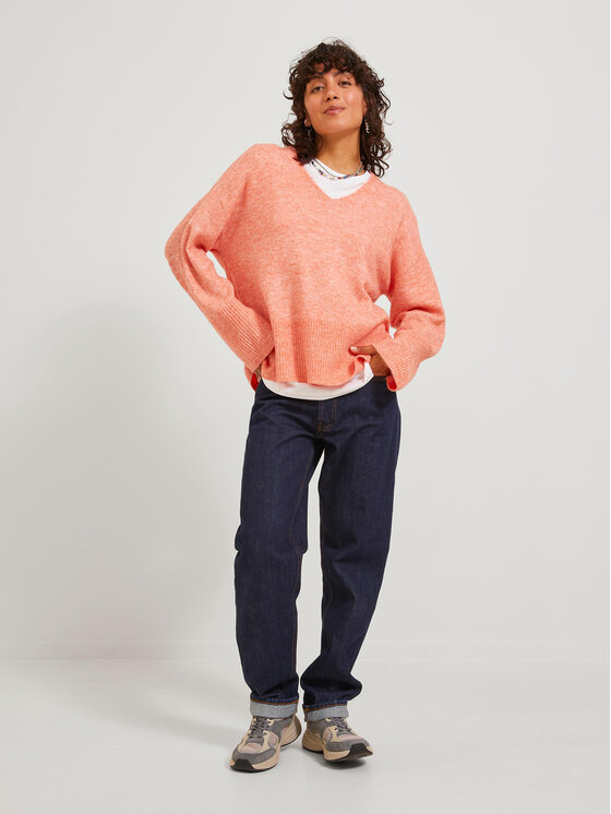 JJXX JJXX Sweter Lica 12246506 Pomarańczowy Regular Fit