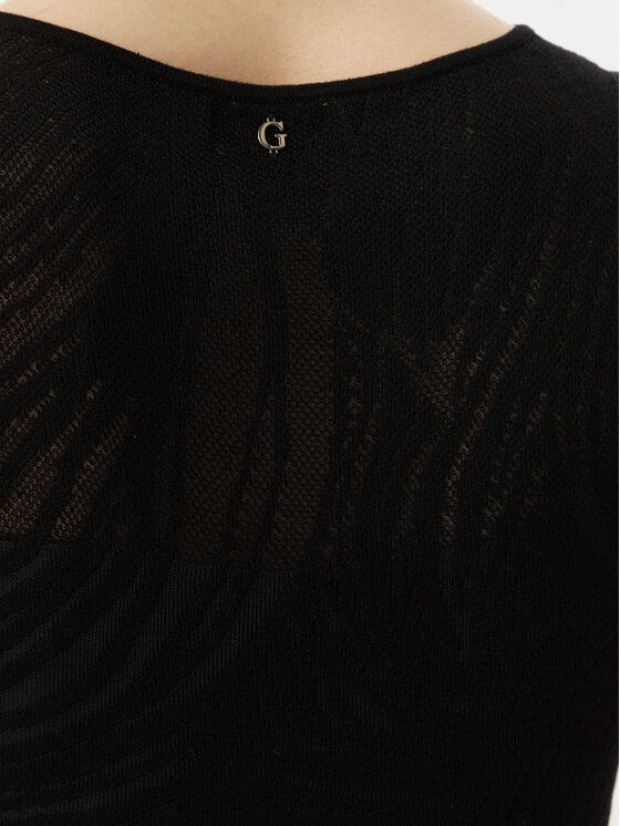 Guess Guess Φόρεμα υφασμάτινο W6GKAX Z0981 Μαύρο Slim Fit