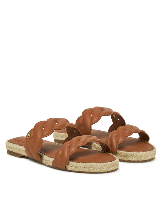 Tommy Hilfiger Tommy Hilfiger Espadrile Leather Rope Espadrille Mule FW0FW08503 Smeđa