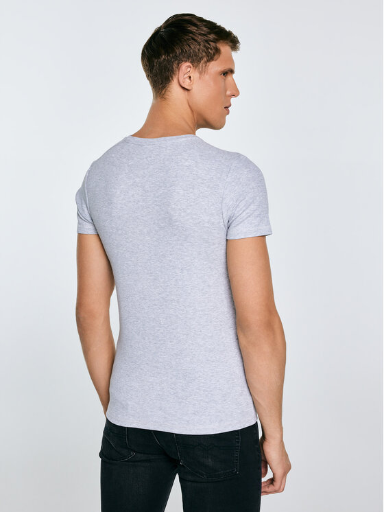 BIG STAR BIG STAR T-Shirt BASICAG Szary Slim Fit