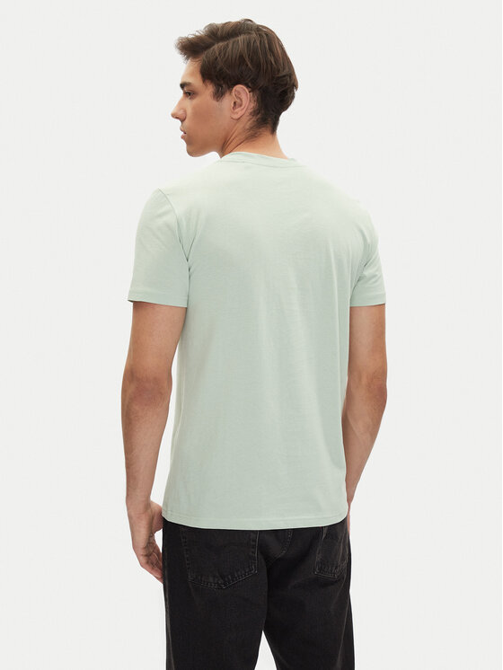Mustang Mustang T-Shirt Austin 1016480 Zielony Regular Fit