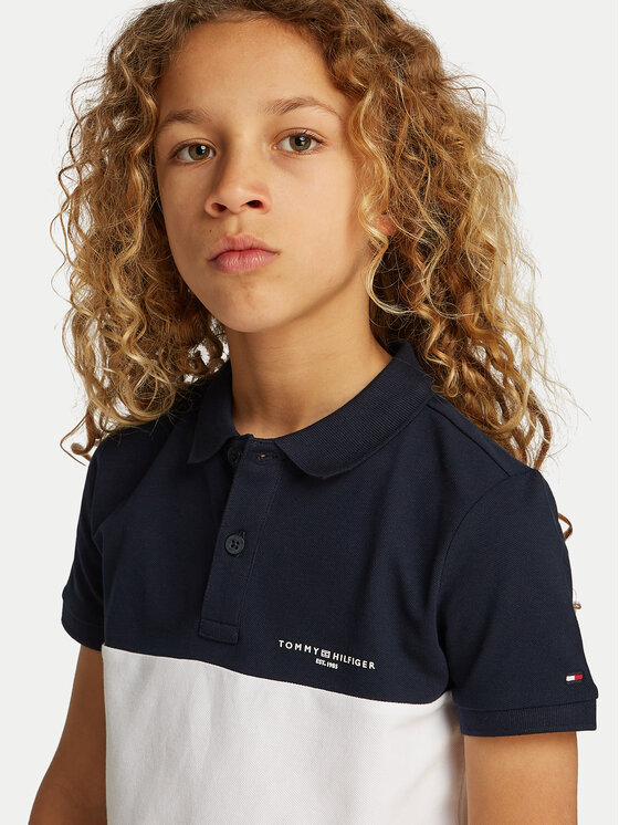 Tommy Hilfiger Tommy Hilfiger Polo KB0KB09527 Granatowy Regular Fit