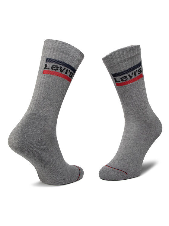 Levi's® Levi's Σετ 2 ζευγάρια ψηλές κάλτσες unisex 37157-0151 Γκρι