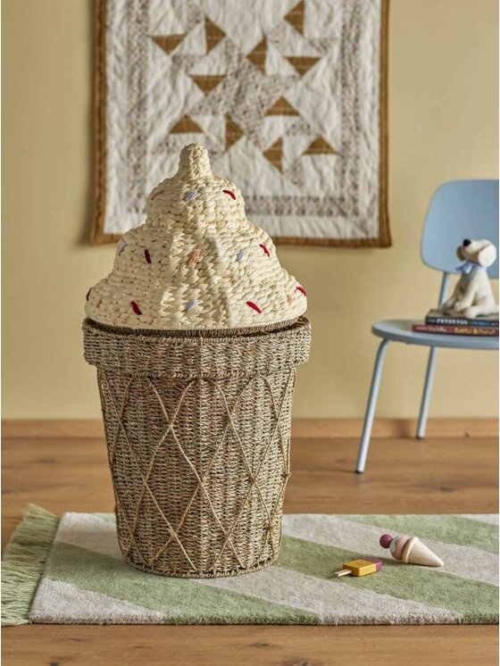 MIAhome MIAhome Kosz na zabawki hiacynt wodny GELATO 72 cm Brązowy