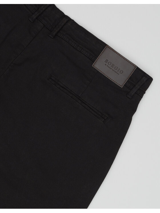 Borgio Borgio Spodnie materiałowe montieri_c Czarny Comfort Fit