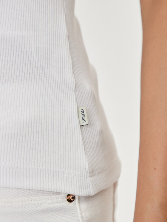 Guess Jeans Guess Jeans T-krekls W4YI64 KA0H1 Balts Slim Fit