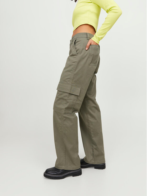 JJXX JJXX Kalhoty z materiálu 12236946 Zelená Regular Fit