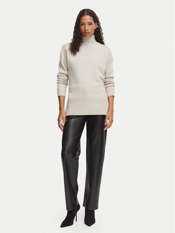 Marella Marella Tehisnahast püksid Palude 2623786012 Must Regular Fit