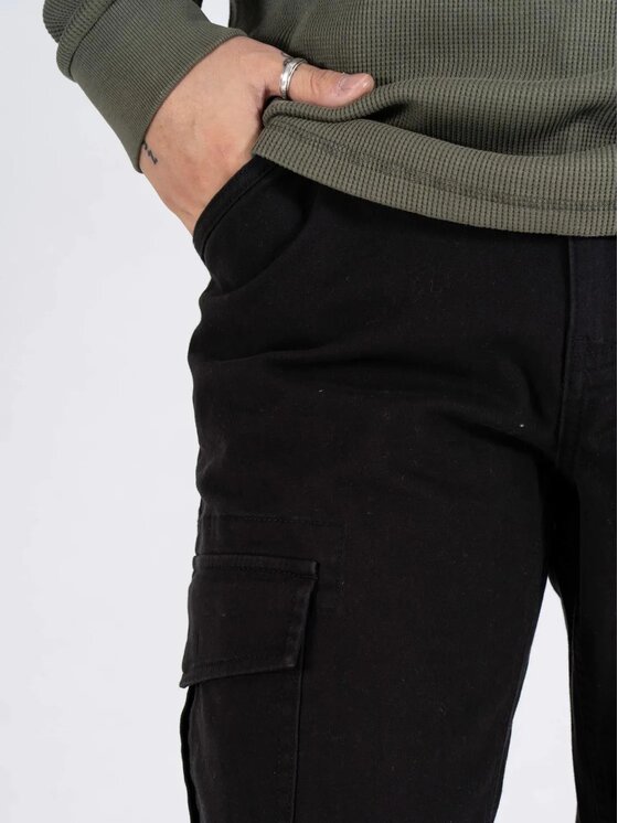 Marcus Marcus Pantaloni di tessuto Gerry Cargo Nero Cargo Fit