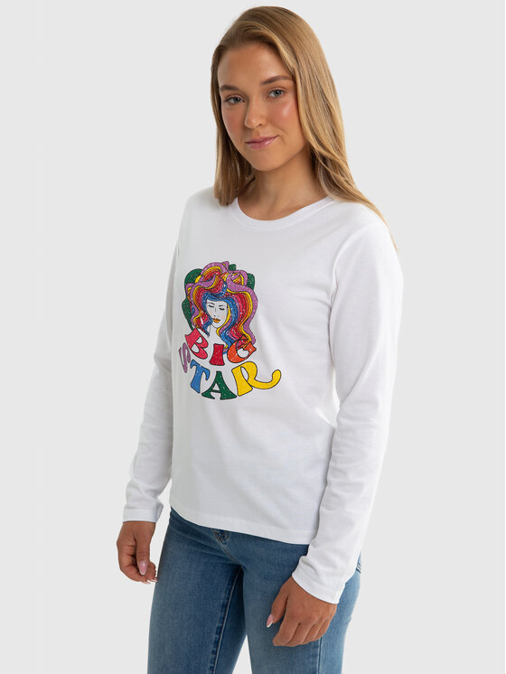 BIG STAR BIG STAR Bluzka ALICJA Biały Basic Fit