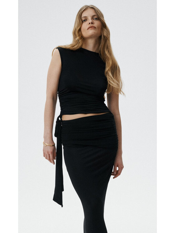 MARI PRETI MARI PRETI Top Mira Nero Slim Fit