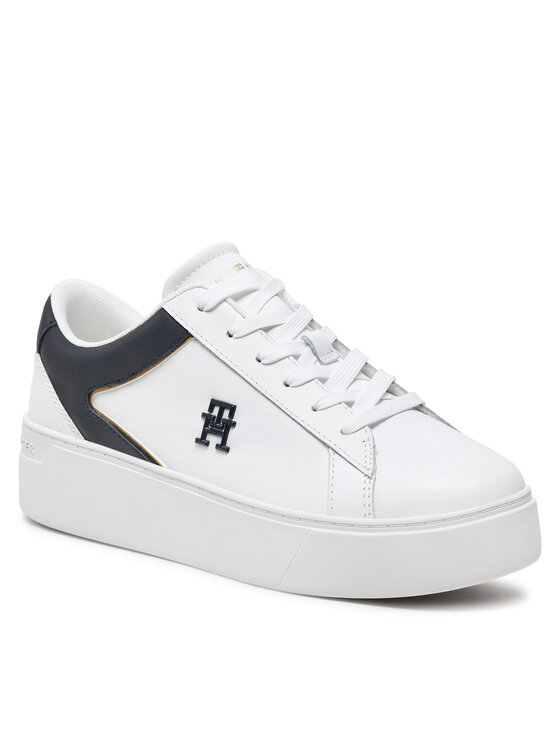 Tommy Hilfiger Tommy Hilfiger Сникърси Th Platform Court Sneaker FW0FW07910 Бял