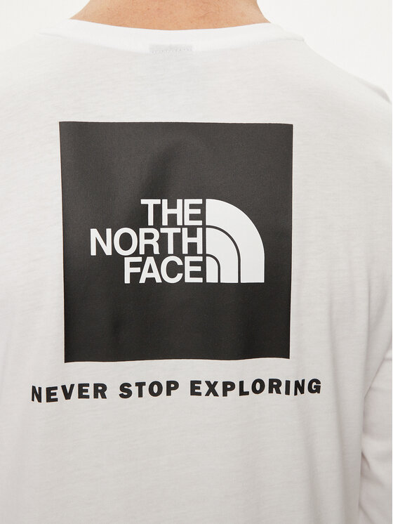 The North Face The North Face Longsleeve Redbox NF0A87NN Biały Regular Fit