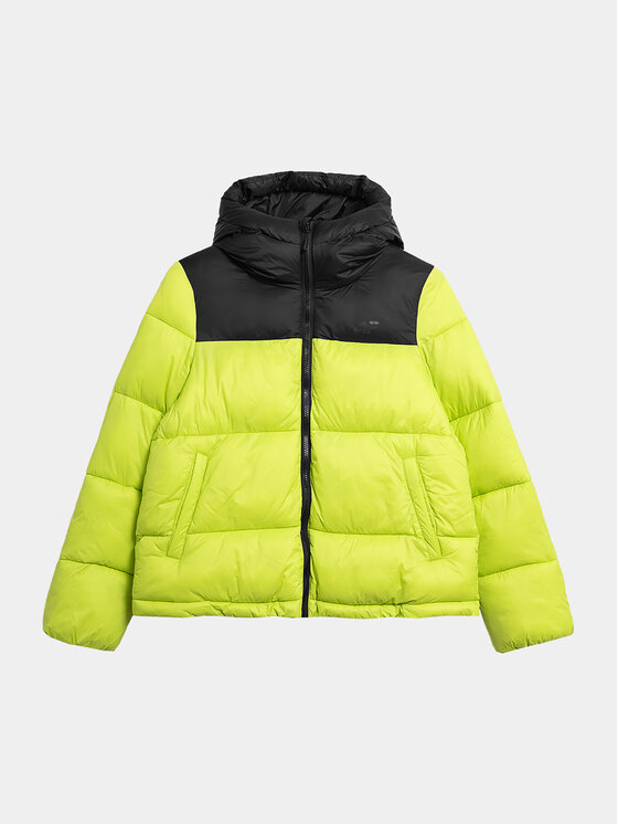 4F 4F Зимно яке 4FAW23TDJAF230 Зелен Regular Fit
