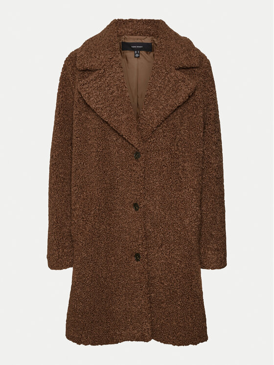Vero Moda Vero Moda Cappotto in shearling Kylie Teddy 10289938 Marrone Loose Fit