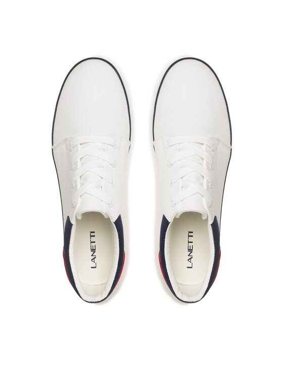 Lanetti Lanetti Sneakers aus Stoff MS20347-11 Weiß