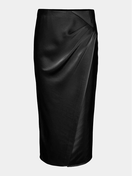 YAS YAS Midi szoknya 26032507 Fekete Regular Fit