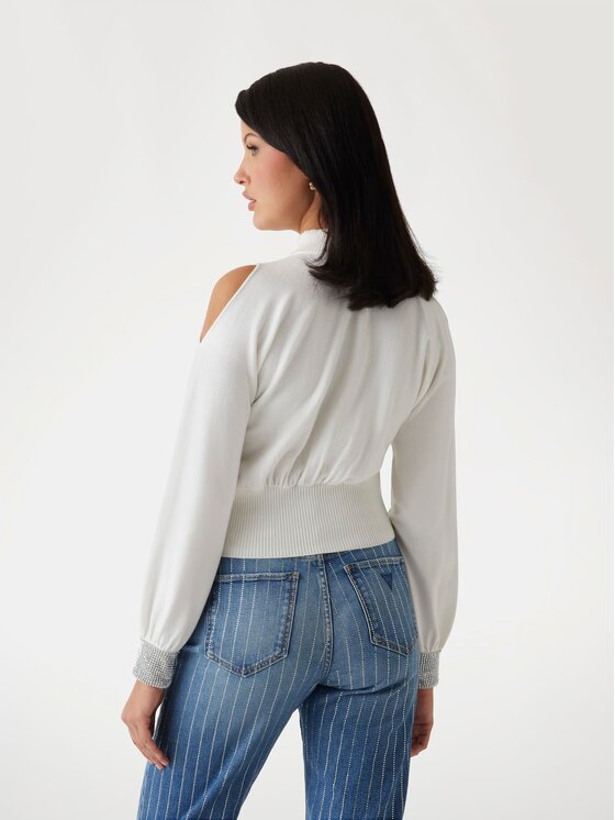 Guess Guess Sweter 170569 Biały Classic Fit
