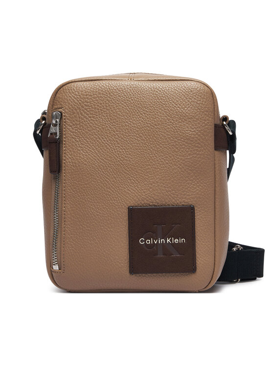 Calvin Klein Calvin Klein Geantă crossover Bold Pebble Ssnl Simple Reporter LV04D3624G Bej