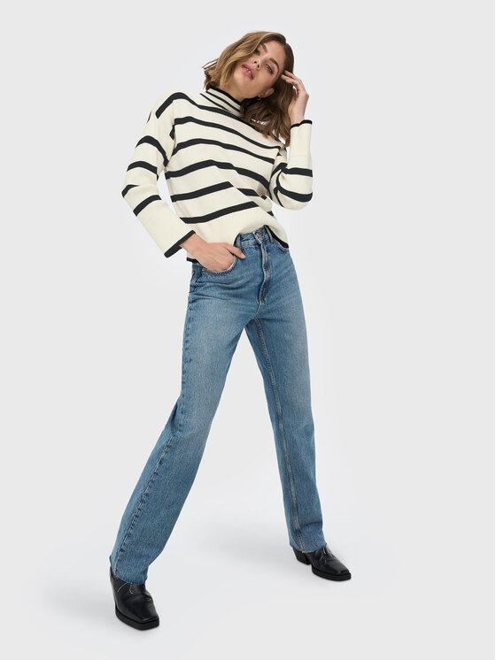 ONLY ONLY Sweter Fibi 15259096 Beżowy Regular Fit